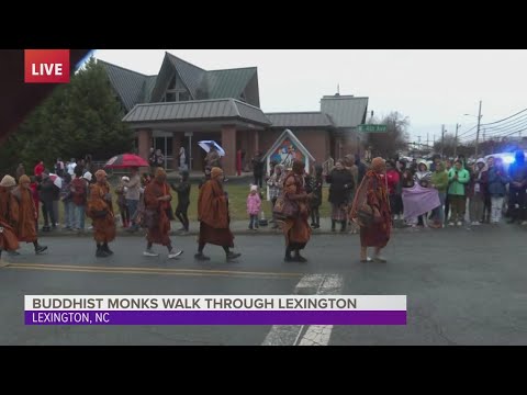 Buddhist Monks on ‘Walk for Peace’ through the Triad