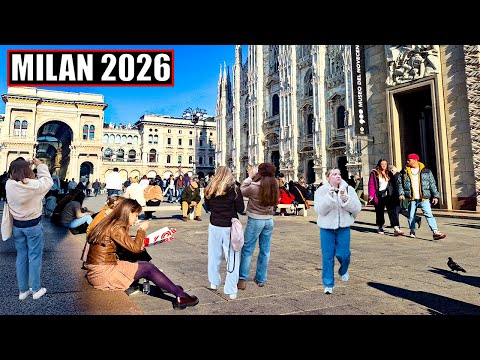 Milan Italy City Walk 4K UHD | Beautiful Sunny Day in January 2026