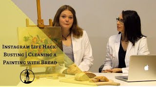 Instagram Life Hack Experiments Part 3: Cleaning a Painting with Bread