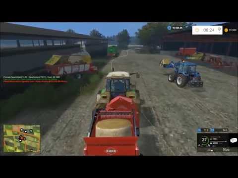 Farming Simulator 15 S2E3 Multiplayer - Prasowanie | Podściałanie Krów