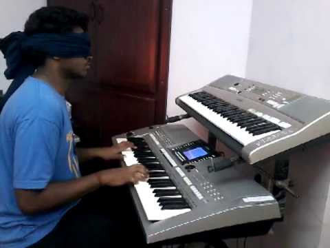 blindfolded keyboard playing