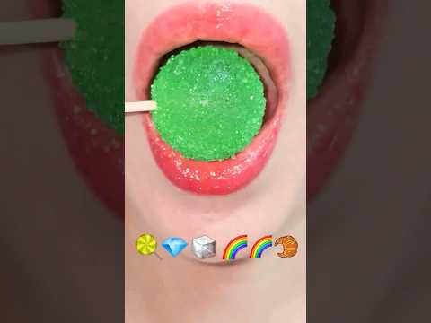 ASMR EMOJI FOOD KOHAKUTO MUKBANG Eating Sound Mukbang Candy🍭🧸🌈💎 #shorts #viral #candy #trending