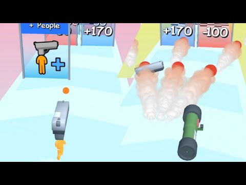 Gun Head Run | All levels Gameplay