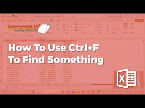 How To Use CTRL + F To Find Something In Microsoft Excel