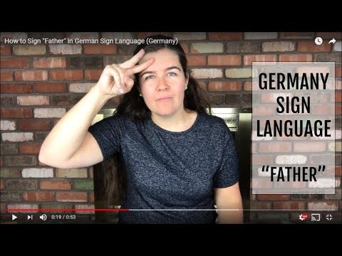 How to Sign "Father" in German Sign Language | Deutsche Gebärdensprache (DGS) 🇩🇪