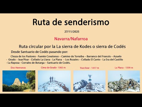 Grudo, Yoar/Ioar y La Plana desde Santuario de Codés - Navarra