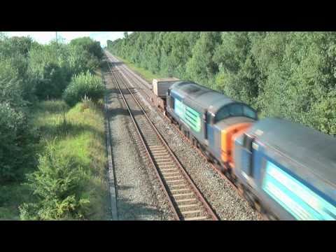 37601 and 37604 on 6K41, 14:58, Valley - Crewe nuclear flasks