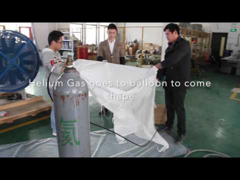 How to inflate a helium advertising balloon