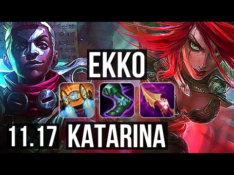 EKKO vs KATARINA (MID) | Penta, Legendary, 20/4/6, 1.1M mastery, 300+ games | EUW Diamond | v11.17