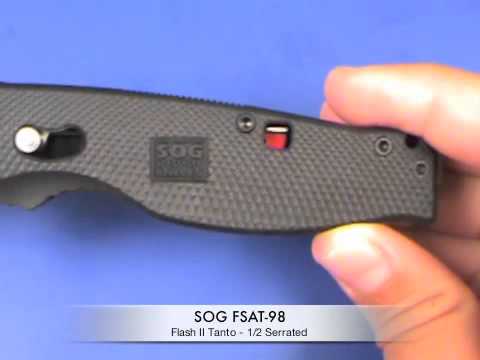 SOG Flash II Tanto - Partially Serrated (FSAT-98)