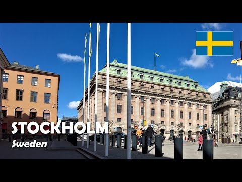 Stockholm, Sweden. Walking in Norrmalm. 4K