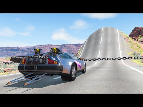 Cars vs Giant Bulge vs Chain #1 - BeamNG DRIVE | SmashChan