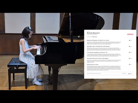 ABRSM 2023 & 2024 piano grade 2 passed with distinction (score 144/150)