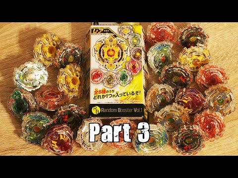 Beybalade Burst ベイブレードバースト B-15 Random Booster Volume 1 Unboxing Part 3!