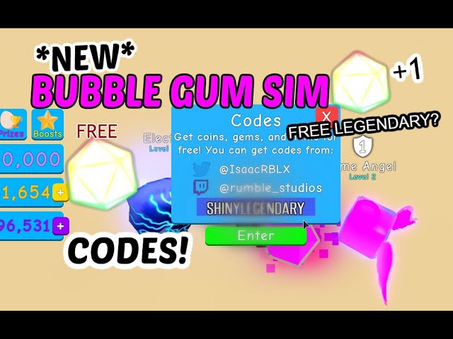 How To Get Free Legendary Pets In Bubblegum Simulator - roblox bubble gum simulator coin codes