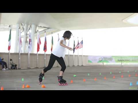 2017 Roller Games，Junior Women Classic Slalom 15th，Hamasaki Tsukika 青女花桩 15th 濱崎月華