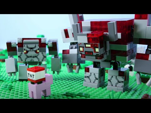 LEGO Minecraft Castle Golem Attack STOP MOTION LEGO Minecraft Castle Build | LEGO | Billy Bricks