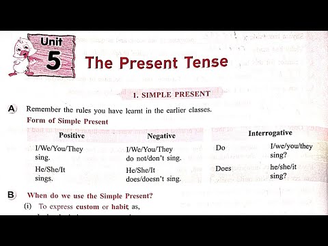 The Present Tense |Unit-5|Class-7 |Essential English Grammar and composition
