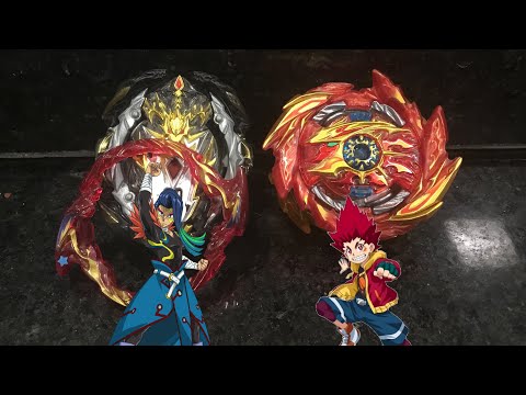 Prime Apocalypse.0D.Ul’ VS Super Hyperion.Xc (Beyblade Burst Sparking Batalha)