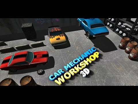 Sports Car Mechanic Workshop 3D Video