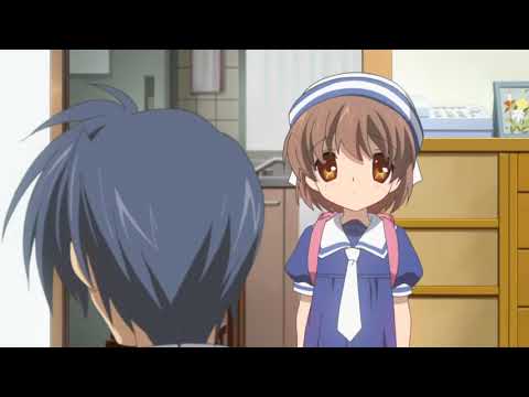 Clannad After Story: Okazaki meets Ushio for first time.