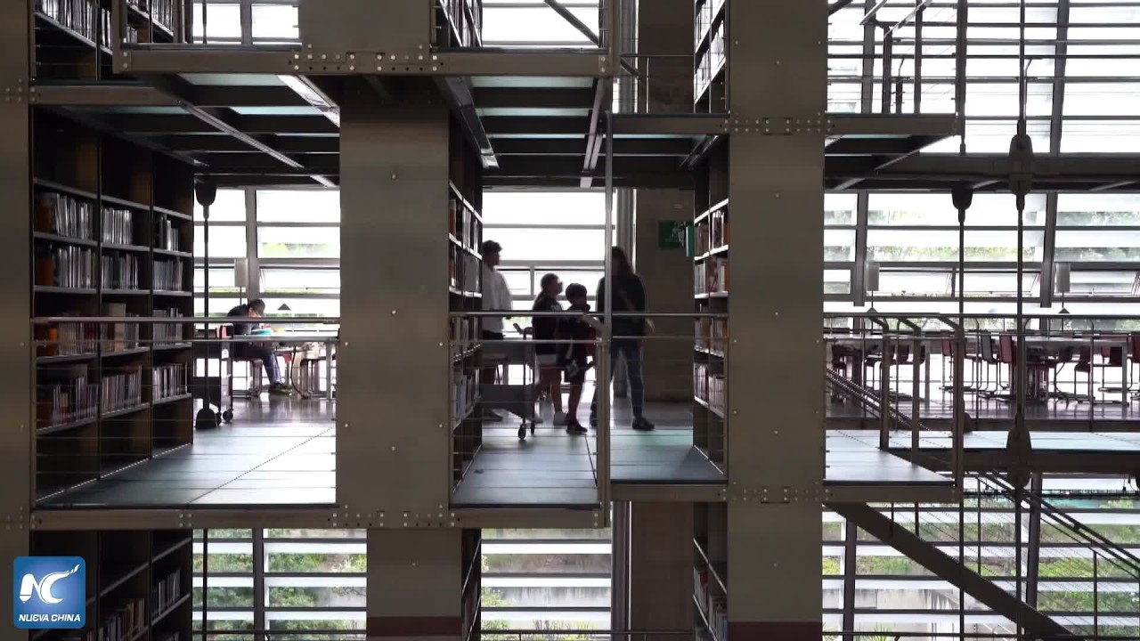 Biblioteca Vasconcelos, un "trasatlántico cultural" que reúne libros y arte en la capital mexicana