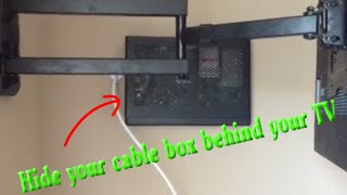 Hide Cable Verizon Box behind TV on Wall