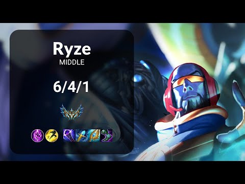 Ryze vs Azir MIDDLE - KR CHALLENGER Patch 14.22