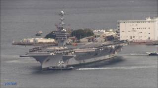 preview picture of video 'Supercarrier USS George Washington,U.S. Fleet Activities Yokosuka 空母の方向転換'