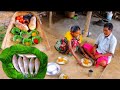 Fish Curry With Taro Root Indian Traditional Food Eating By Santali Tribe Old Couple Fishrecipe