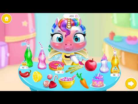 Fun New Born Pony Care Kids Game/ My Baby Unicorn eats CHILLI