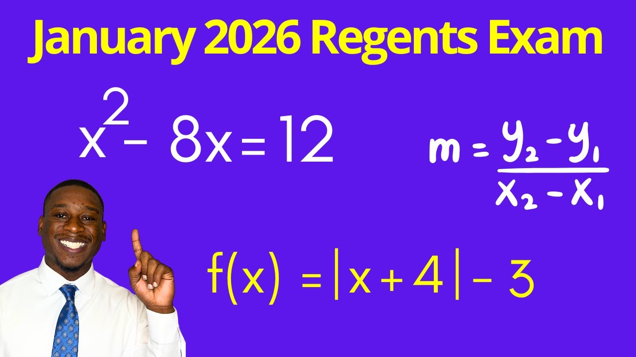 How to Pass the January 2026 Algebra 1 Regents