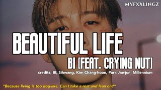 Download lagu B.I (Kim Hanbin) Beautiful Life feat. Crying Nut Lirik Terjemahan Indonesia mp3