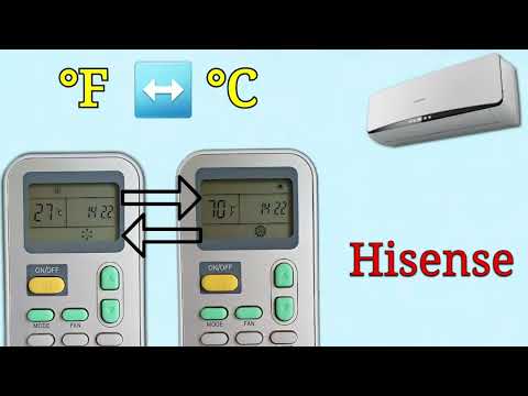 Hisense AC Air Conditioner Remote Settings | °F Fahrenheit ↔️ °C Celsius