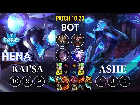 hyF Hena Kai'Sa vs Ashe Bot - KR Patch 10.23