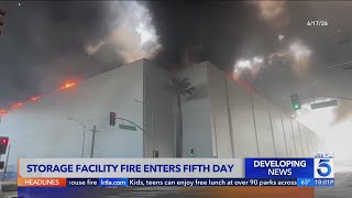 Cold storage facility fire in Boyle Heights enters fifth day