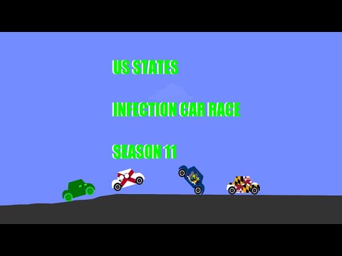 US States Infection Car Race | Country Cars | Algodoo | Season 11
