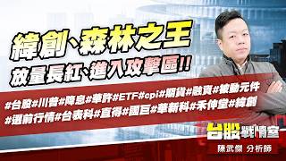 緯創、森林之王 放量長紅、進入攻擊區!!#台股#川普#降息#華許#ETF #cpi#期貨#融資#被動元件#選前行情#台表科#直得#國巨#華新科#禾伸堂#緯創｜小武哥投資事務所｜陳武傑