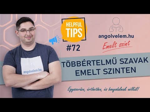 Angol Emelt szint #72 - Többértelmű szavak EMELT szinten