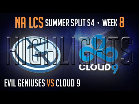 LCS Highlights Evil Geniuses vs Cloud 9 Week 8 NA Summer 2014 EG vs C9 S4 W8D1G2 Season 4