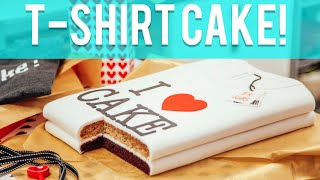 How To Make A T-SHIRT out of CAKE! Stacked chocolate and banana cakes covered in fondant!
