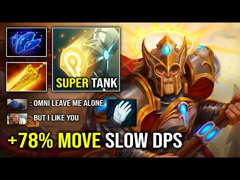 WTF +78% Purity Hammer Move Slow Omniknight with 1st Item Radiance Super Tank Dota 2
