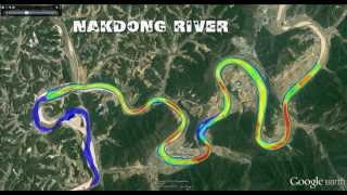 preview picture of video 'Flood Simulation in the Nakdong river by Nays2D'