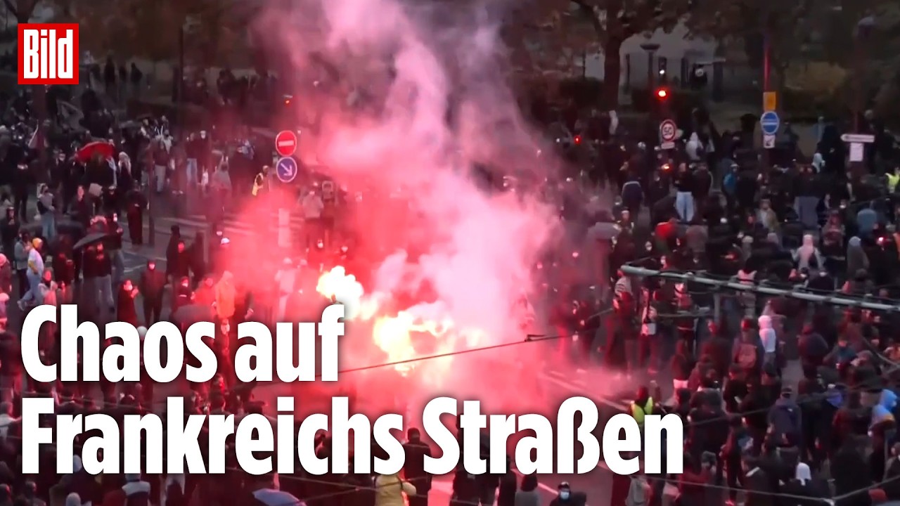 STRASSENSCHLACHTEN IN FRANKREICH: Polizei kämpft mit Tränengas und Wasserwerfer gegen Randalierer