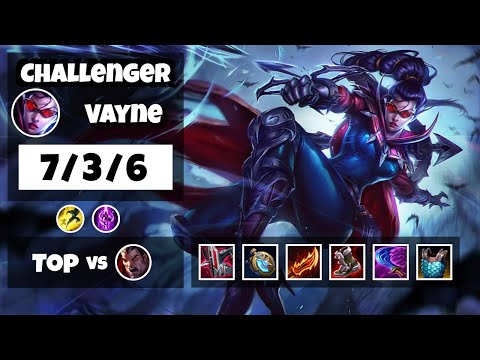 Vayne 11.17 S11 Gameplay Challenger Top (7/3/6) - BR