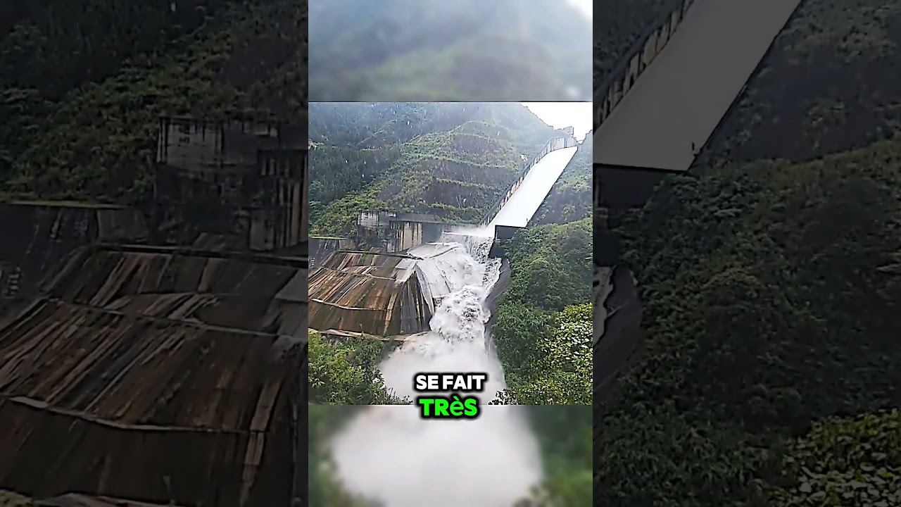 L'ouverture de ce barrage crée une cascade spectaculaire ! #eau #cascade #barage #eau #impressionnat