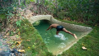 Building The Most Temple Swimming Pools Underground by Hand