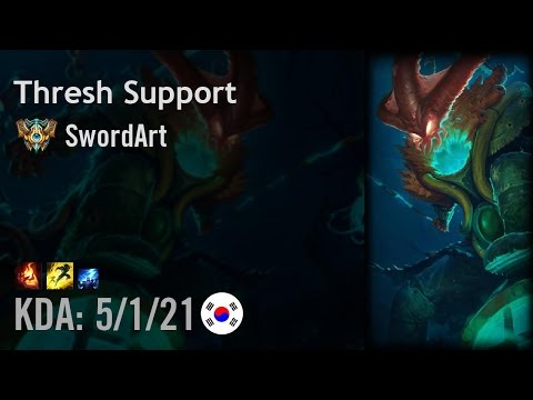 Thresh Support vs Trundle - SwordArt - KR Challenger Patch 6.15