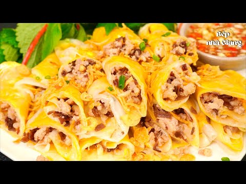 Bí quyết Tráng BÁNH CUỐN TRỨNG bằng Chảo siêu hấp dẫn. BÁNH CUỐN CẤP TỐC