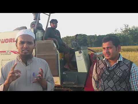 ধান কাটা, মাড়াই, ঝাড়াই ও বস্তাবন্দী একই মেশিনে-কম্বাইন হারভেস্টার